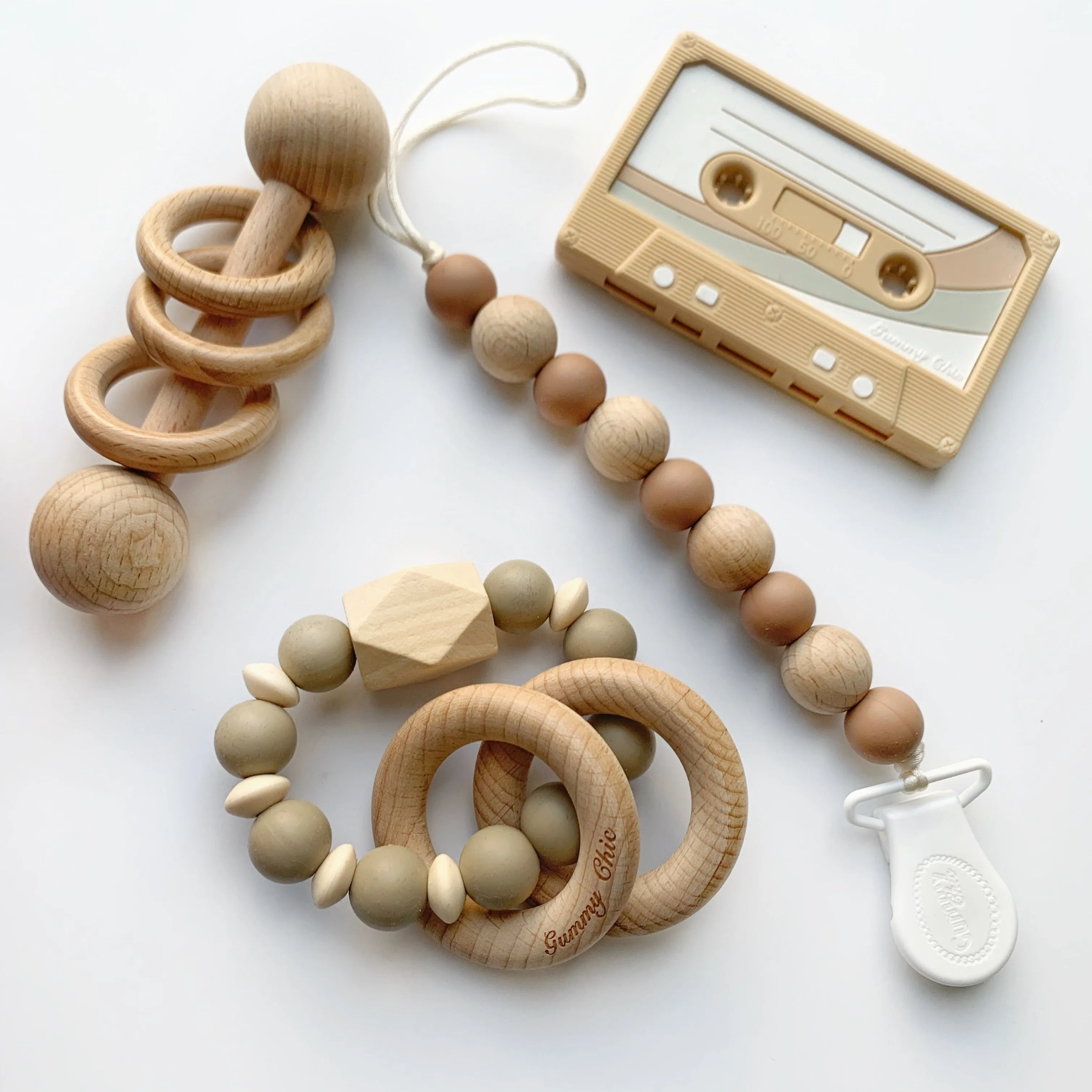 Fall ||  Wooden Teether  Rattle