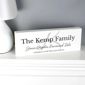 Family Wooden Block Sign