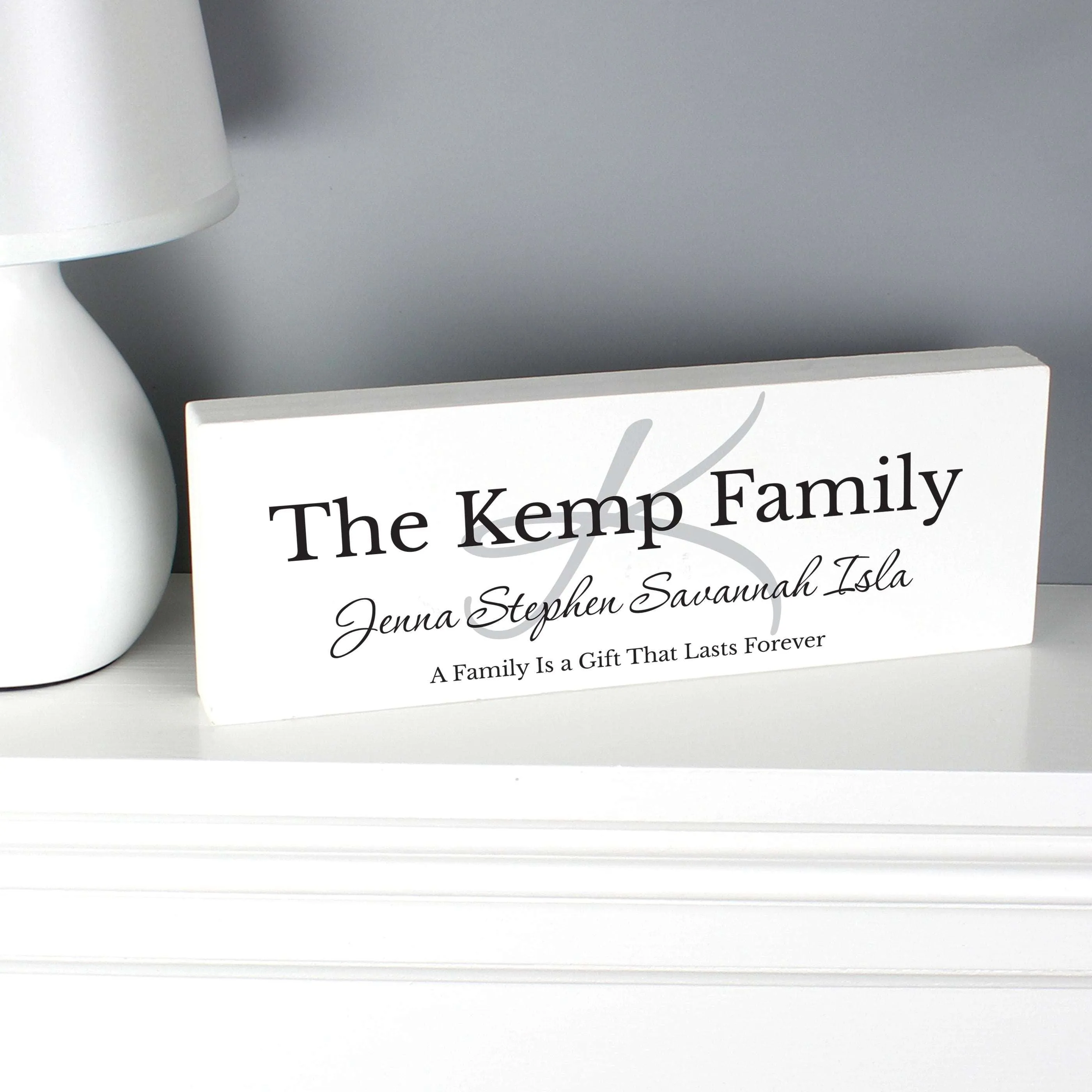 Family Wooden Block Sign