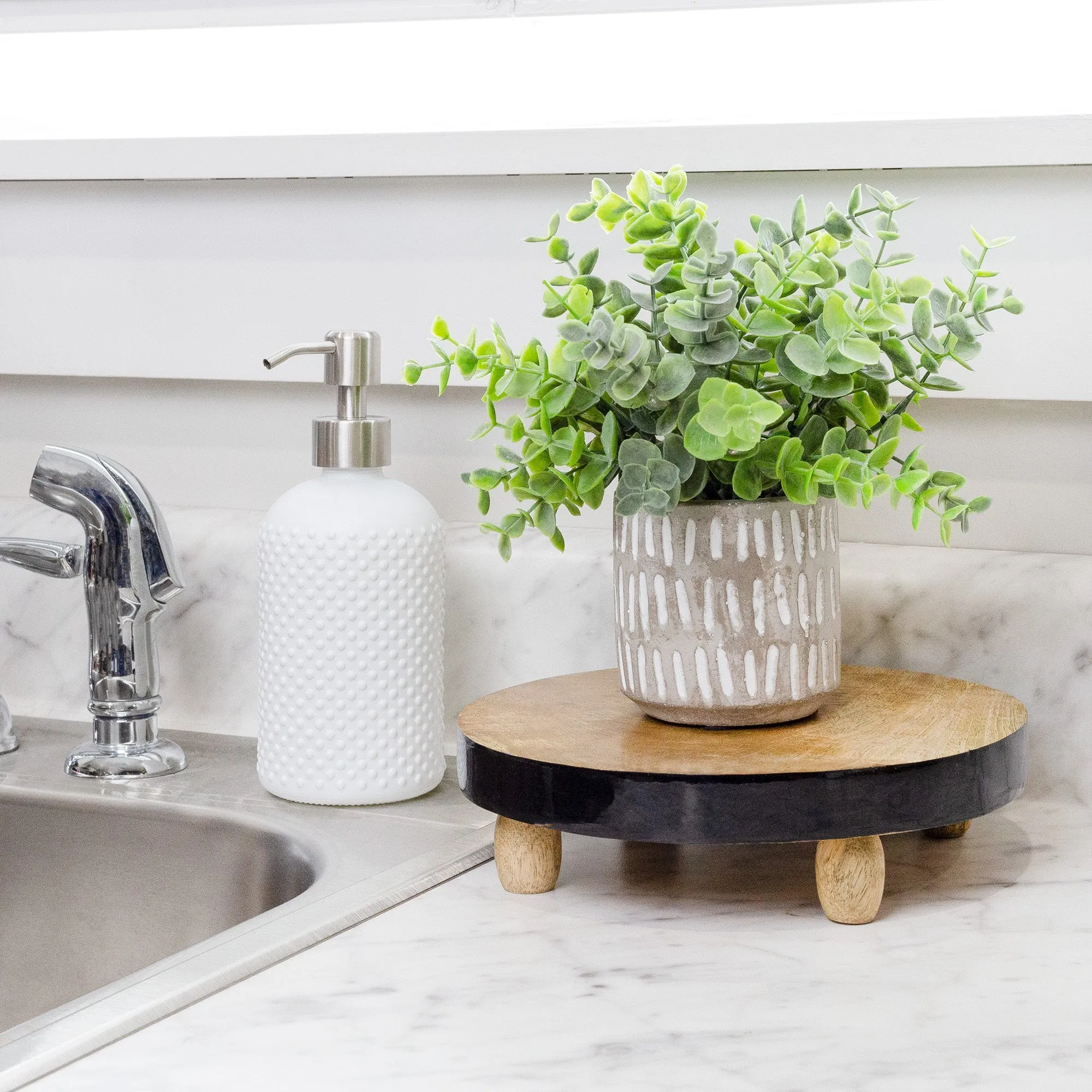 Farmhouse Round Wooden Risers (Set of 2)