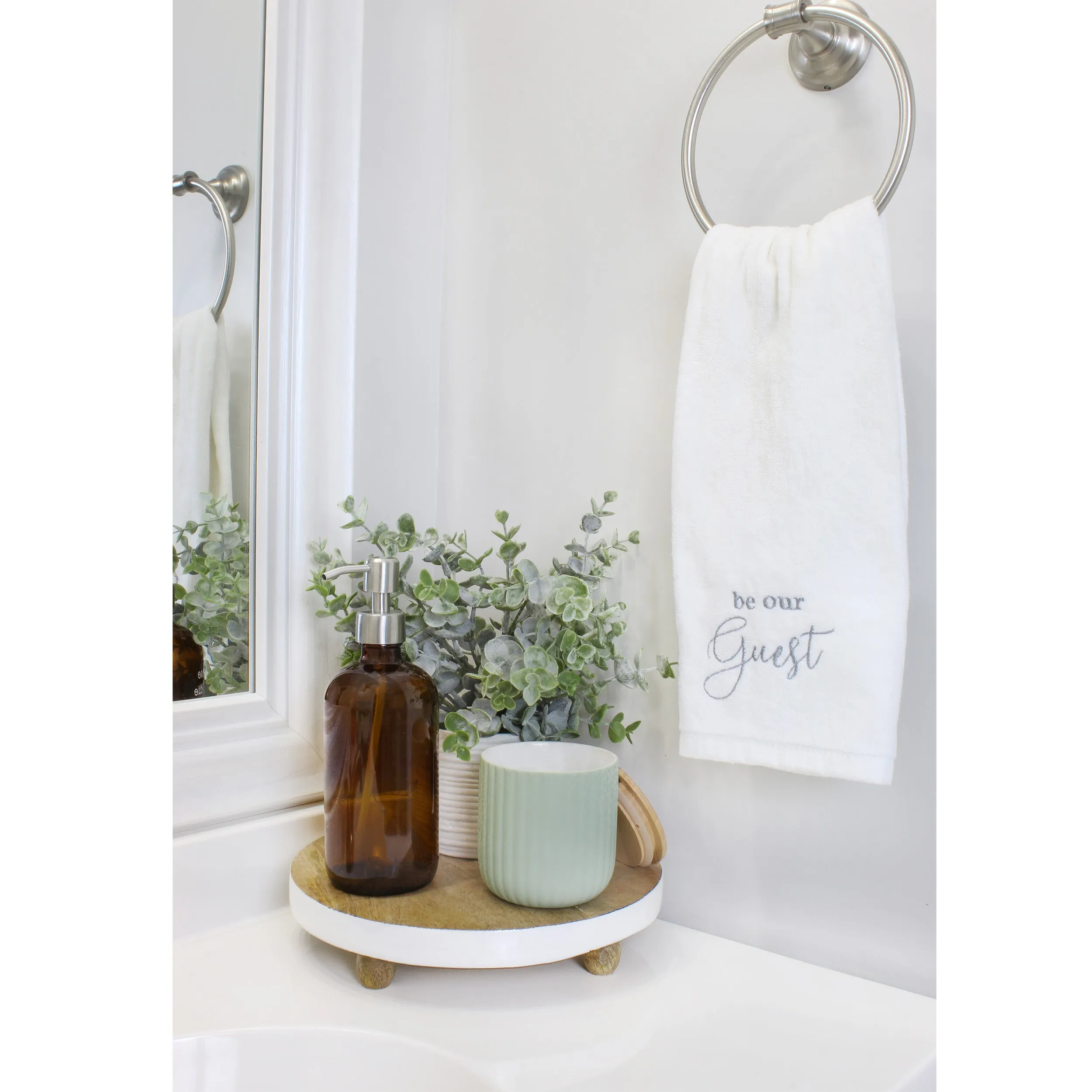Farmhouse Round Wooden Risers (Set of 2)