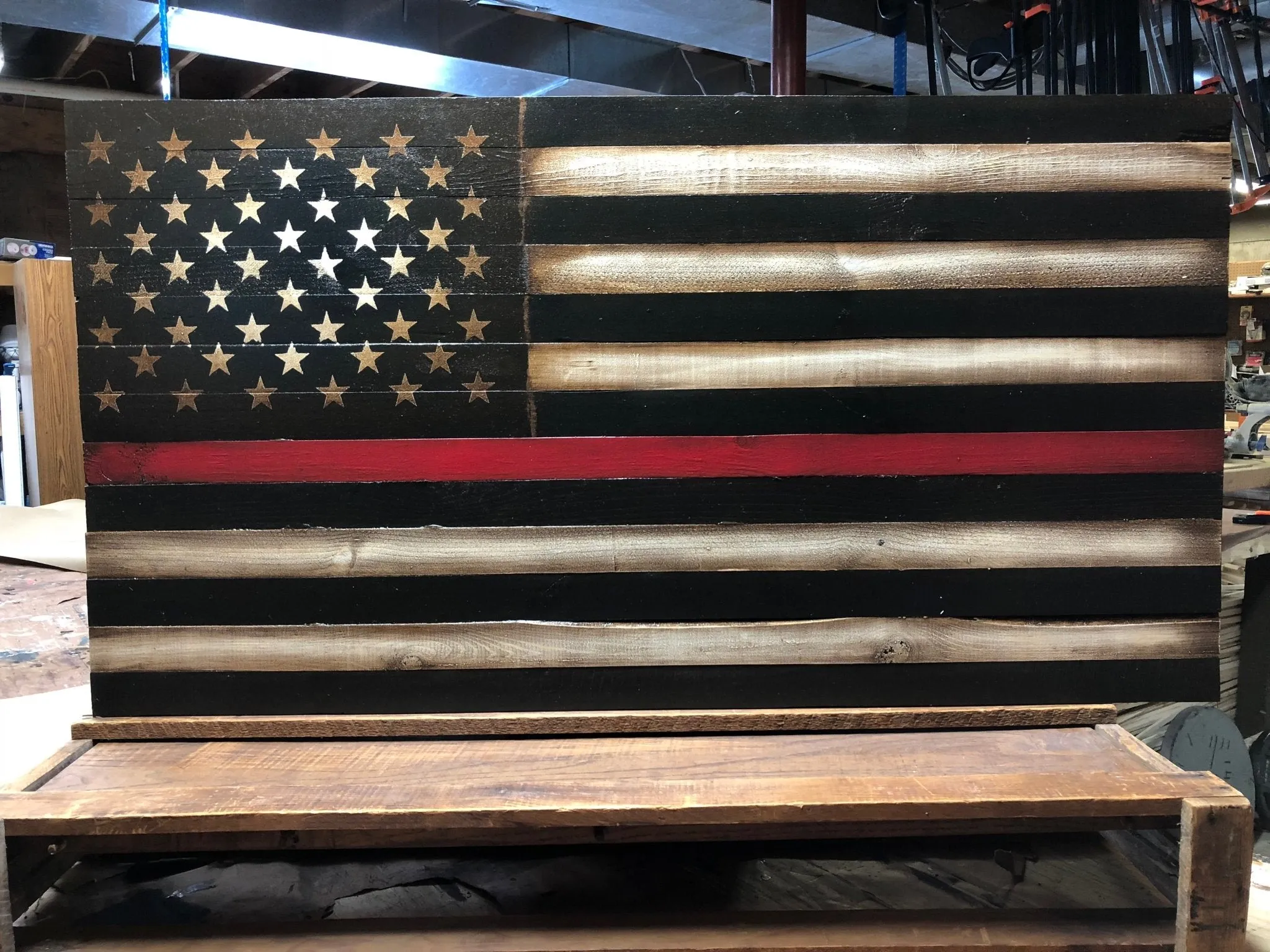 Firefighters Flag - Red Line Flag