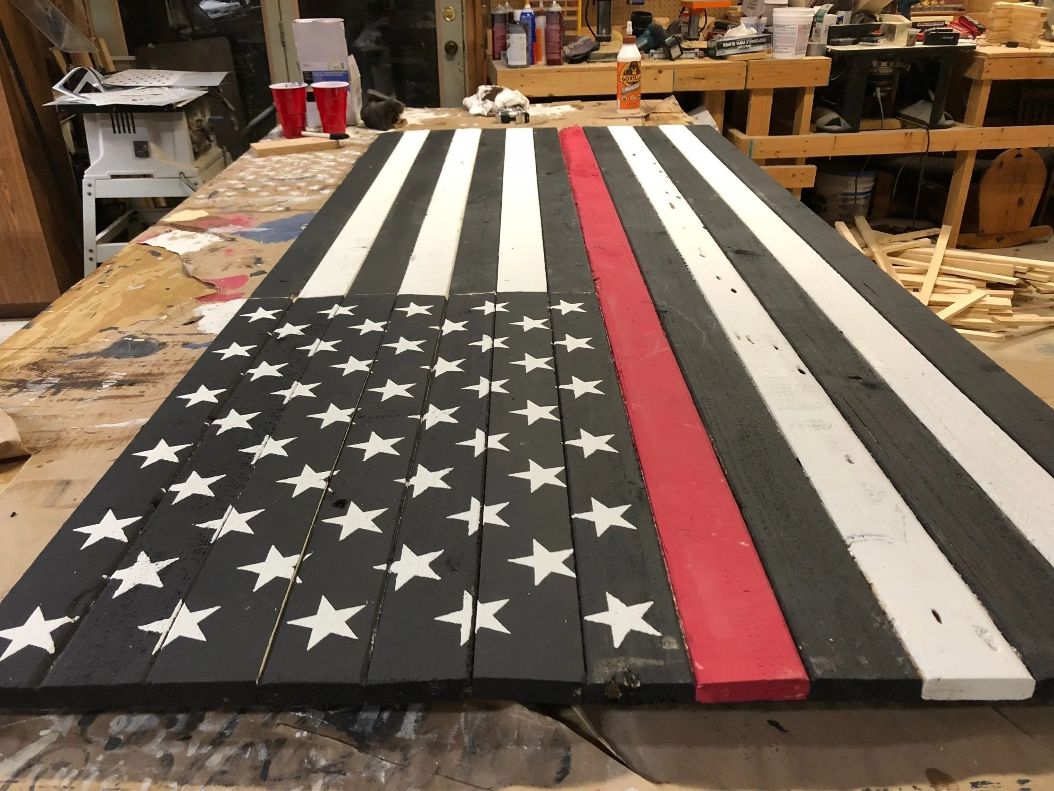 Firefighters Flag - Red Line Flag