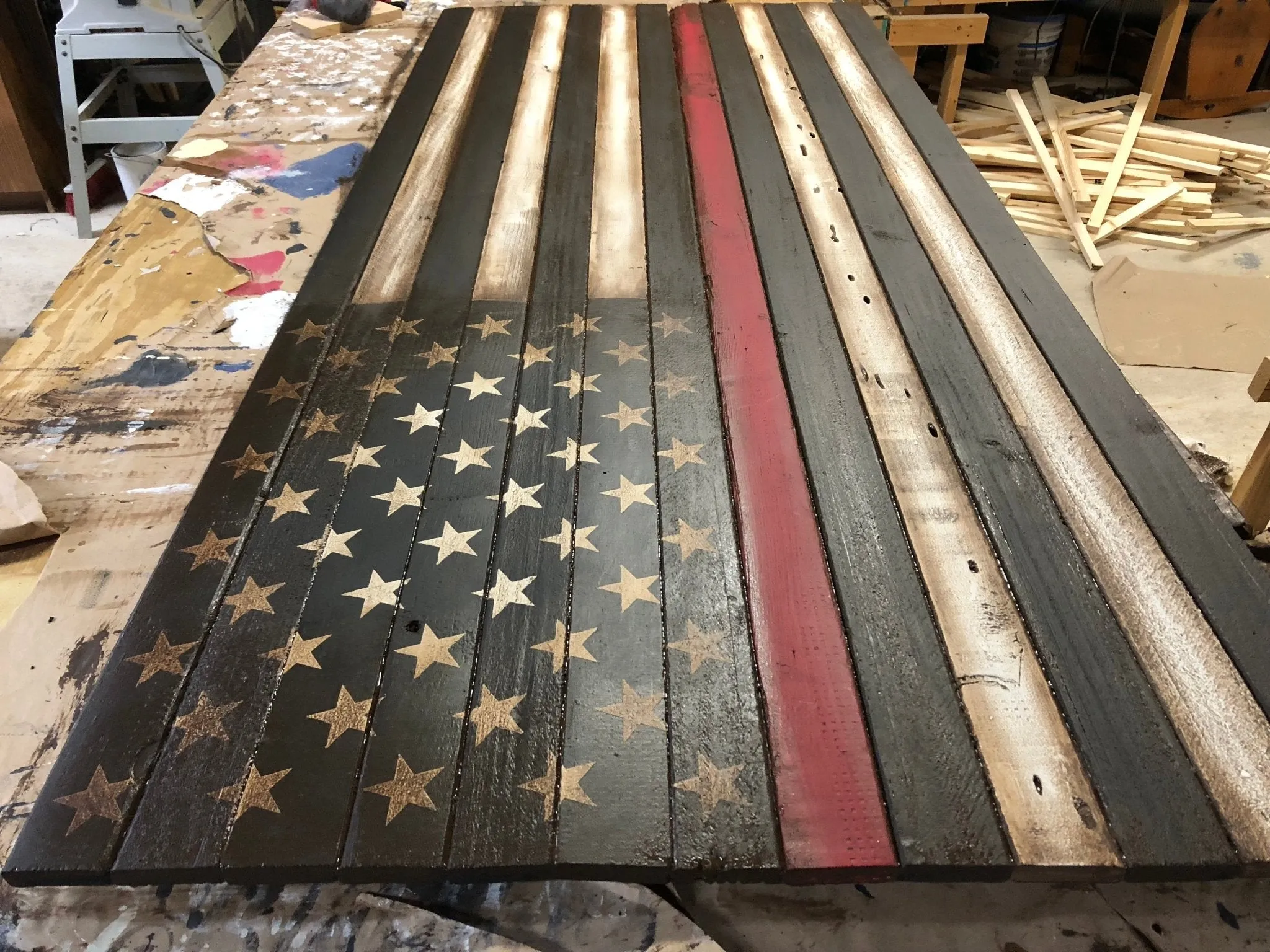 Firefighters Flag - Red Line Flag