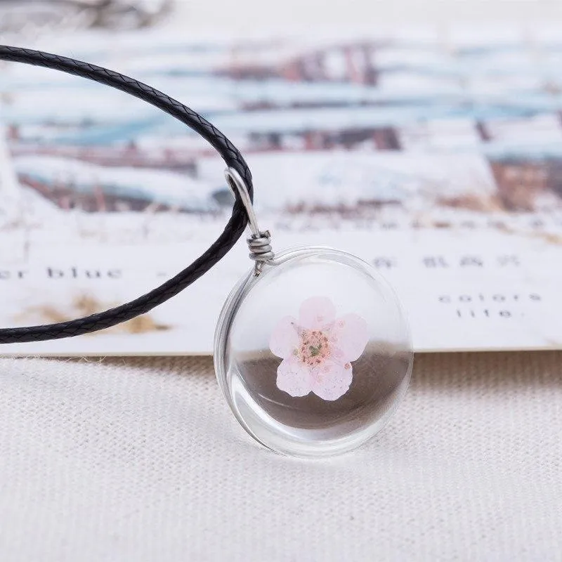 Flower Necklace | Leather Necklace
