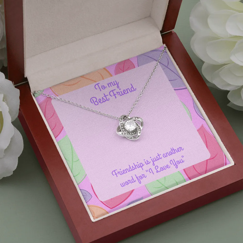 Friendship Means I Love You Love Knot Necklace
