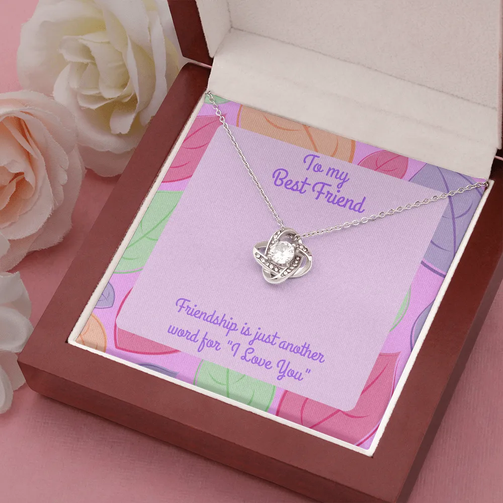 Friendship Means I Love You Love Knot Necklace