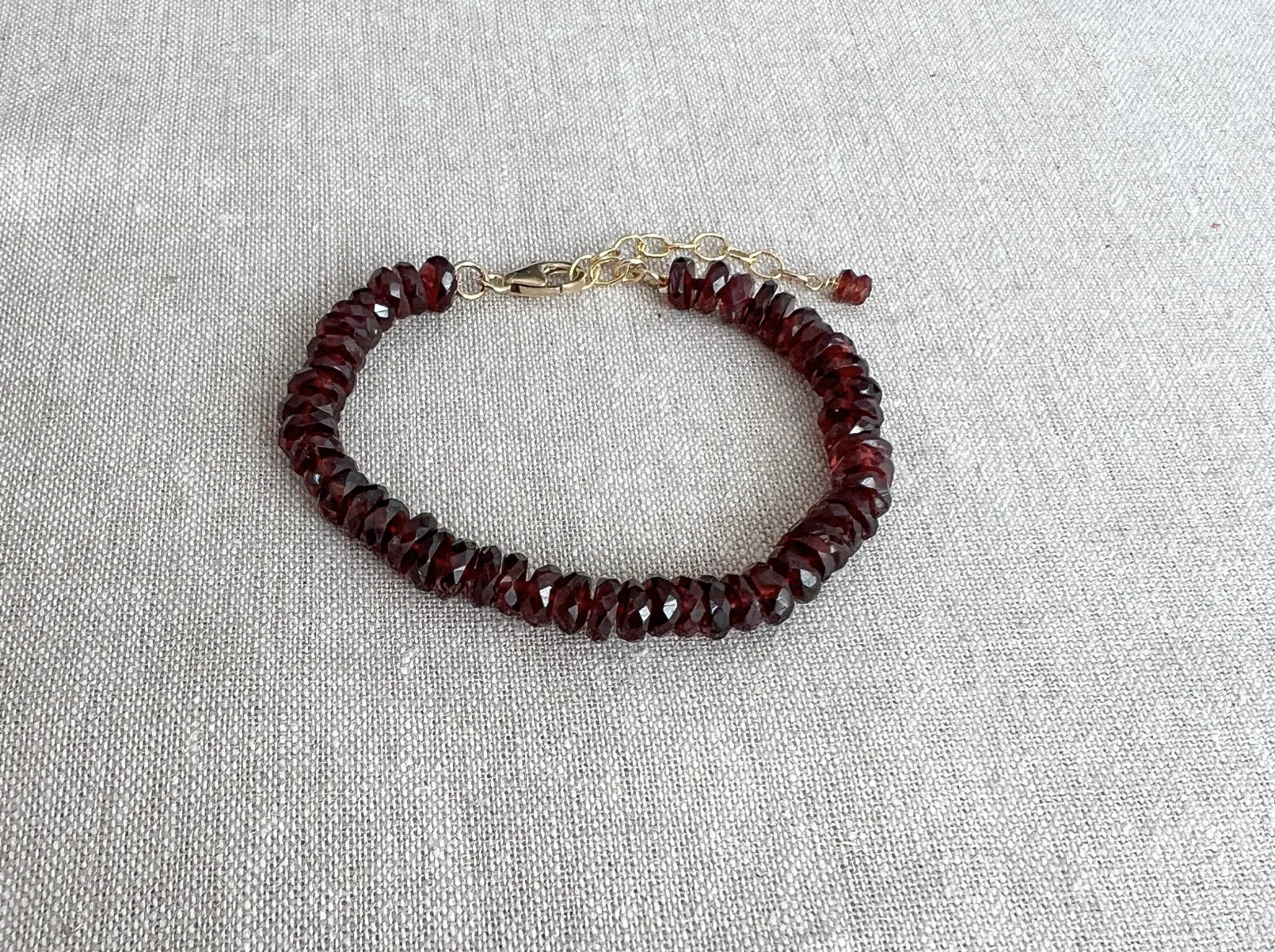 Garnet Heishi Bracelet
