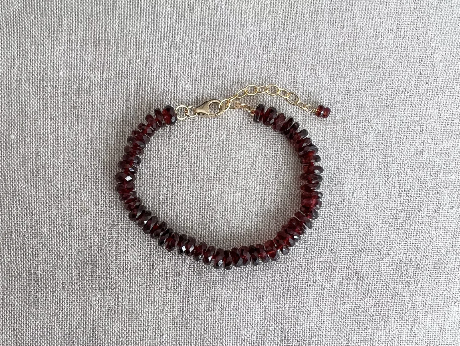 Garnet Heishi Bracelet