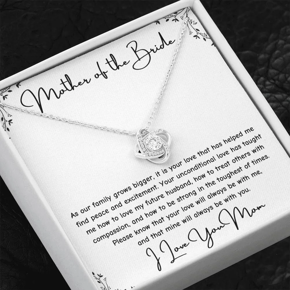 Gift For Brides Mother From Daughter - I love You Mom Necklace