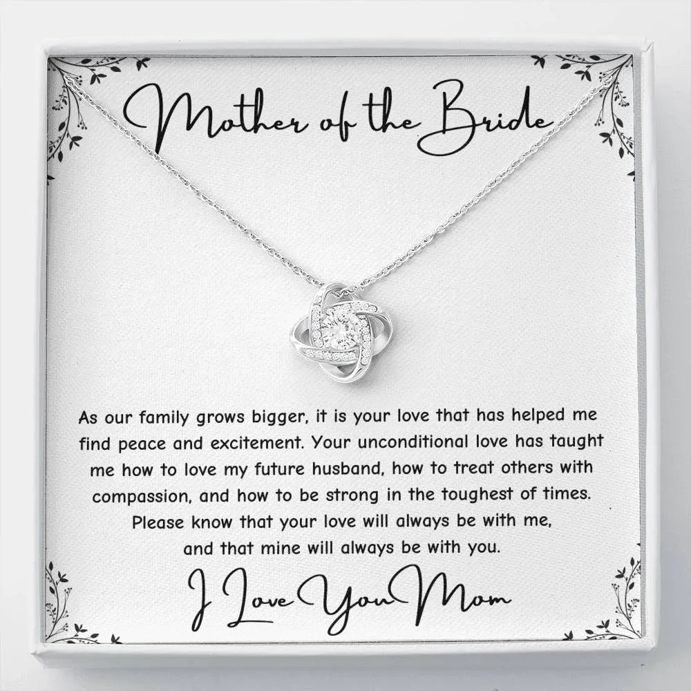Gift For Brides Mother From Daughter - I love You Mom Necklace