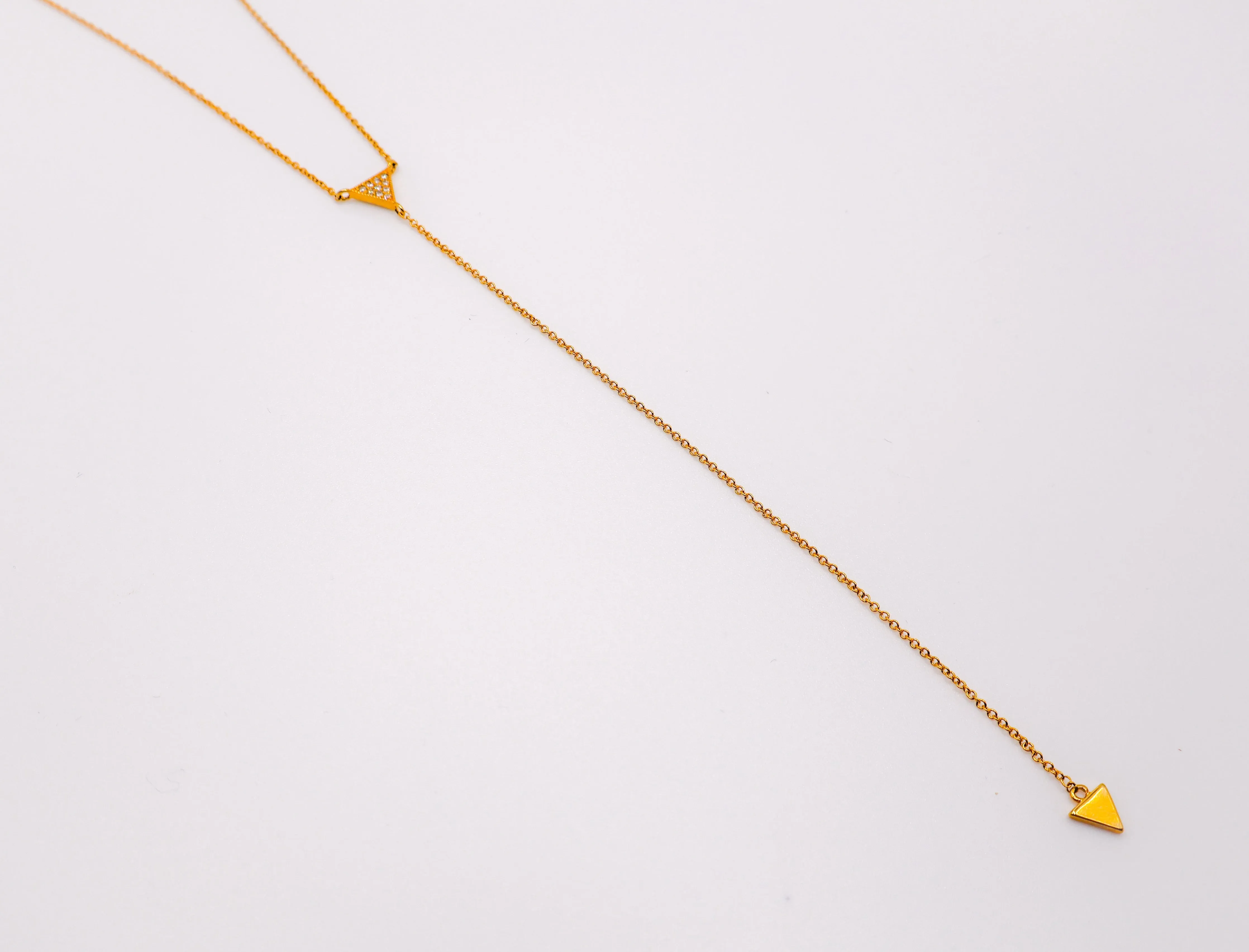 Gilded Triangle Delight Necklace