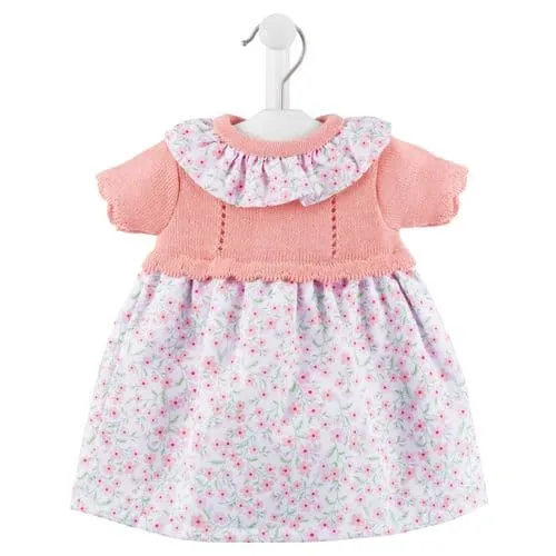 Girls Coral Pink Floral Dress