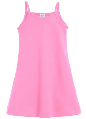 Girls Soft Cotton Camisole Dress  | Bubblegum