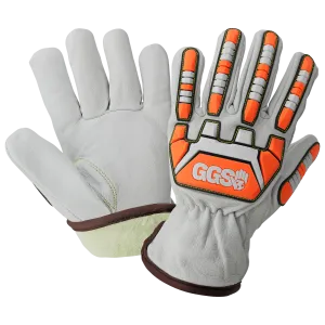 Global Glove & Safety CIA7000 Goatskin Leather Drivers Gloves with Heat Resistant Aralene Liner, Impact, Cut A6