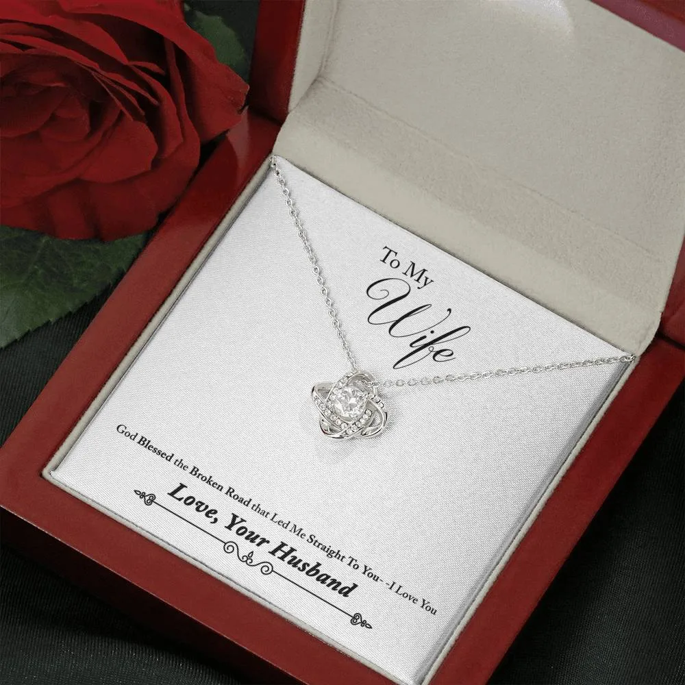 God led me to you-Love Knot Necklace for Wife