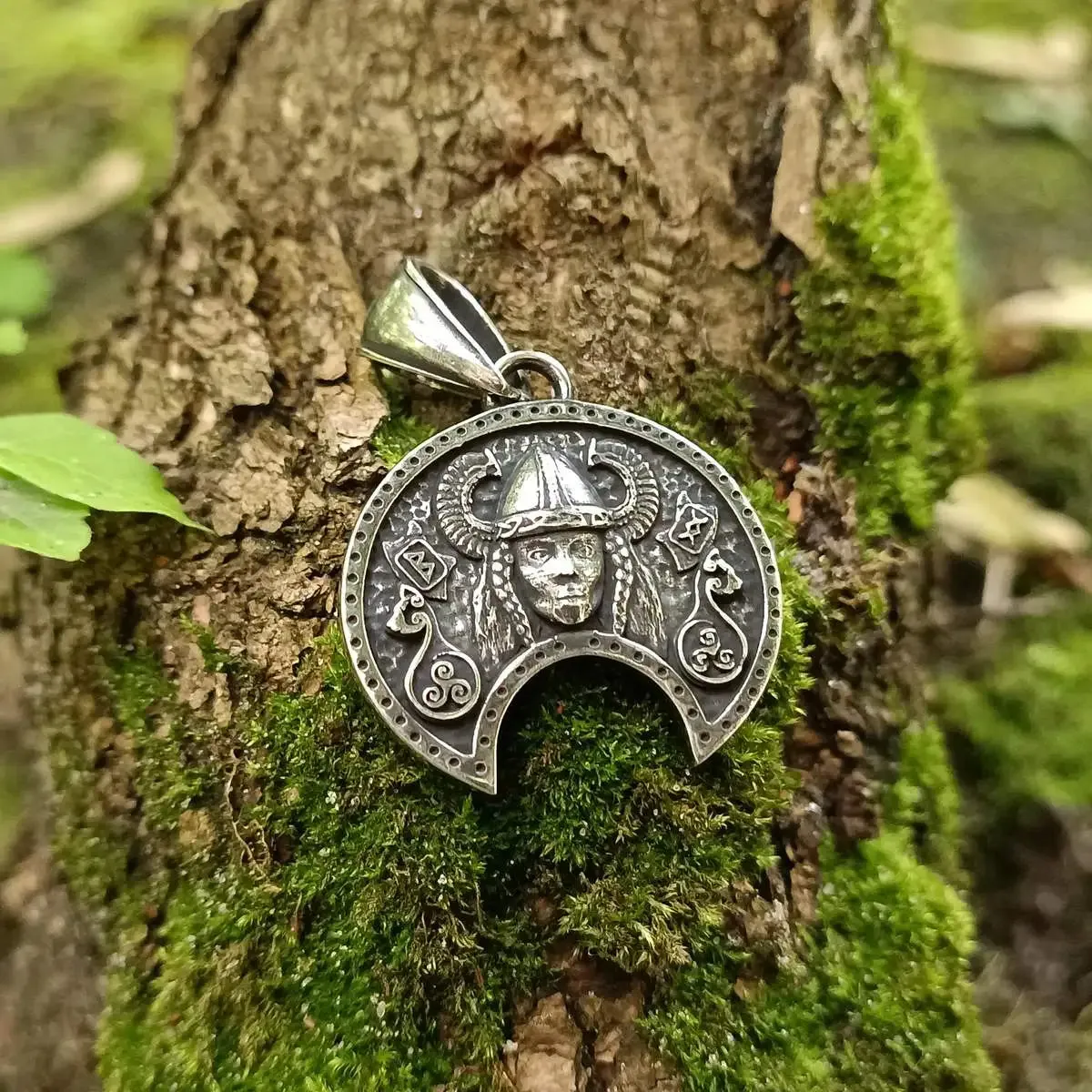 Goddesse Freya silver pendant