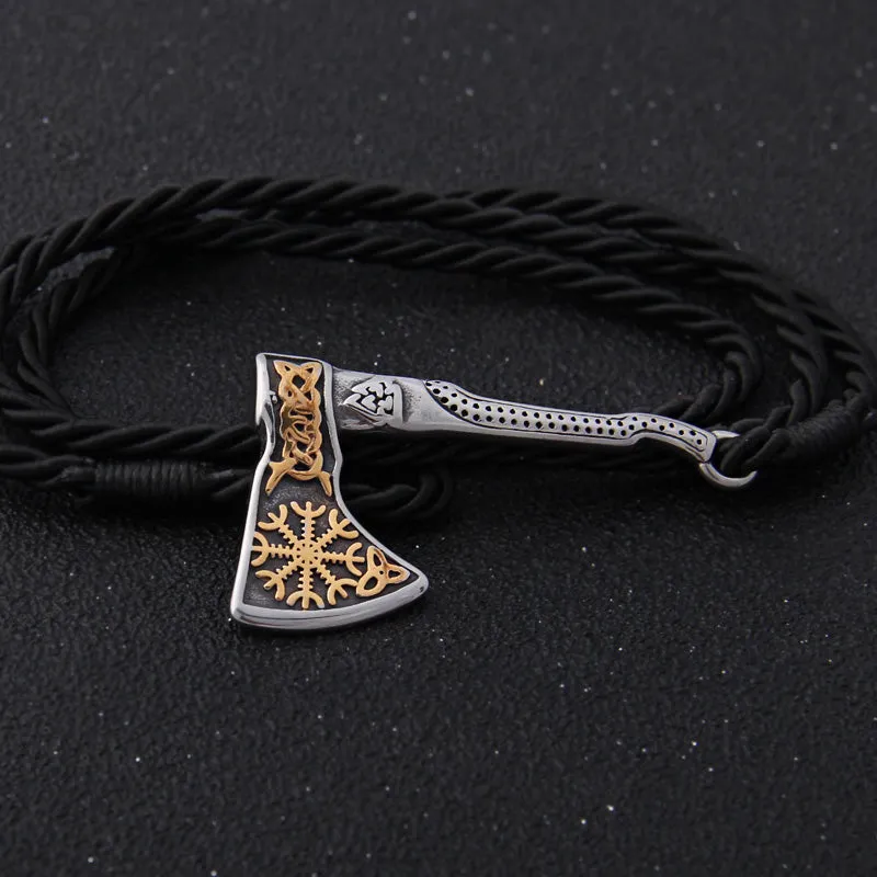 Gold Helm Axe Bracelet