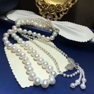 Gorgeous Double Strand Choker Pearl Necklace