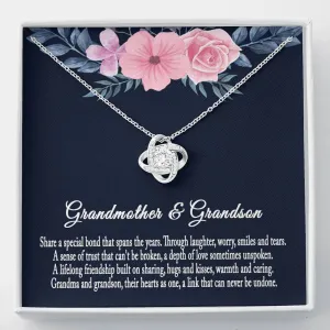 Grandmother & Grandson Necklace, Grandma Gift, Birthday Gift For Grandma From Grandson