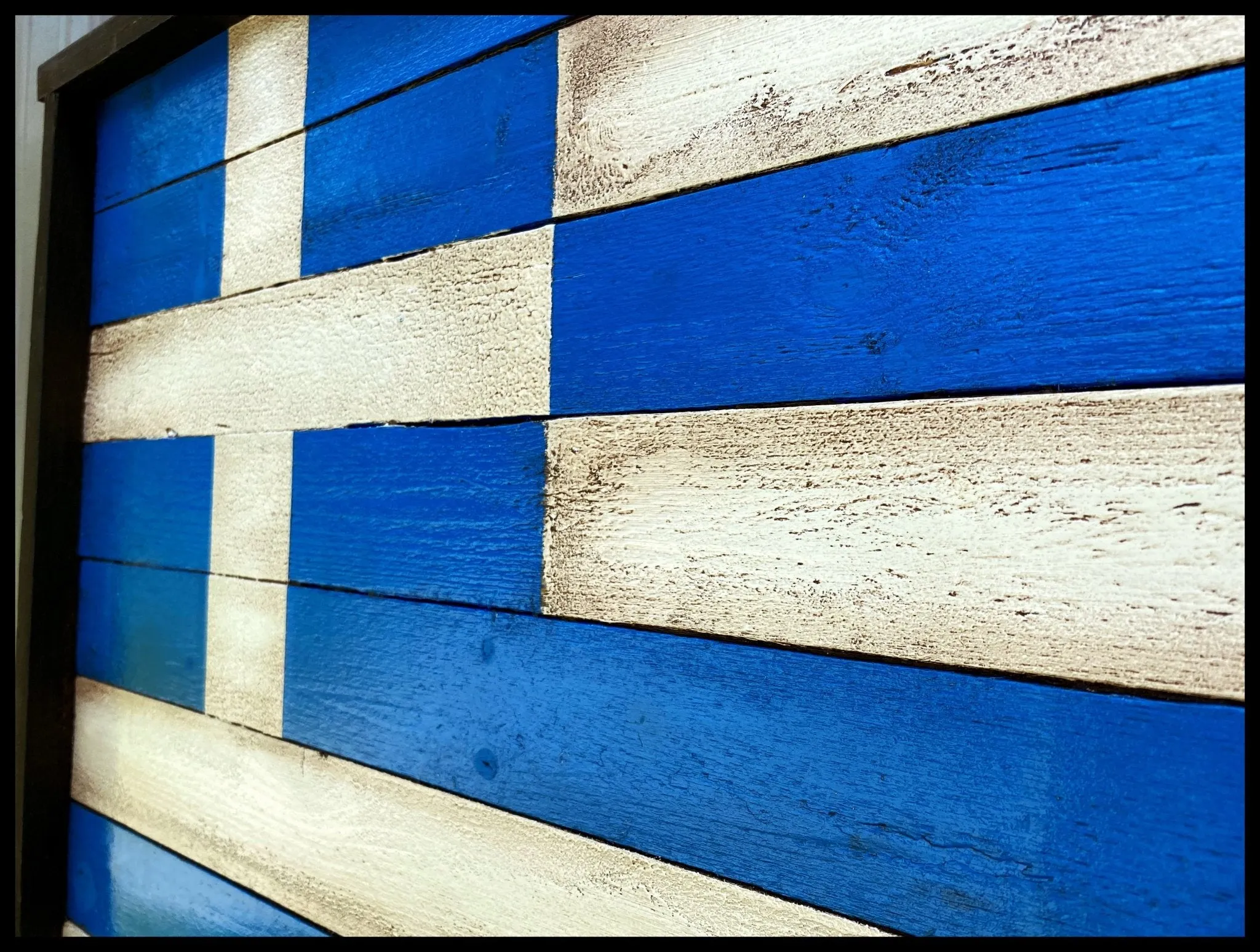 Greek/Italian Flag  - 3D with Shadow Box