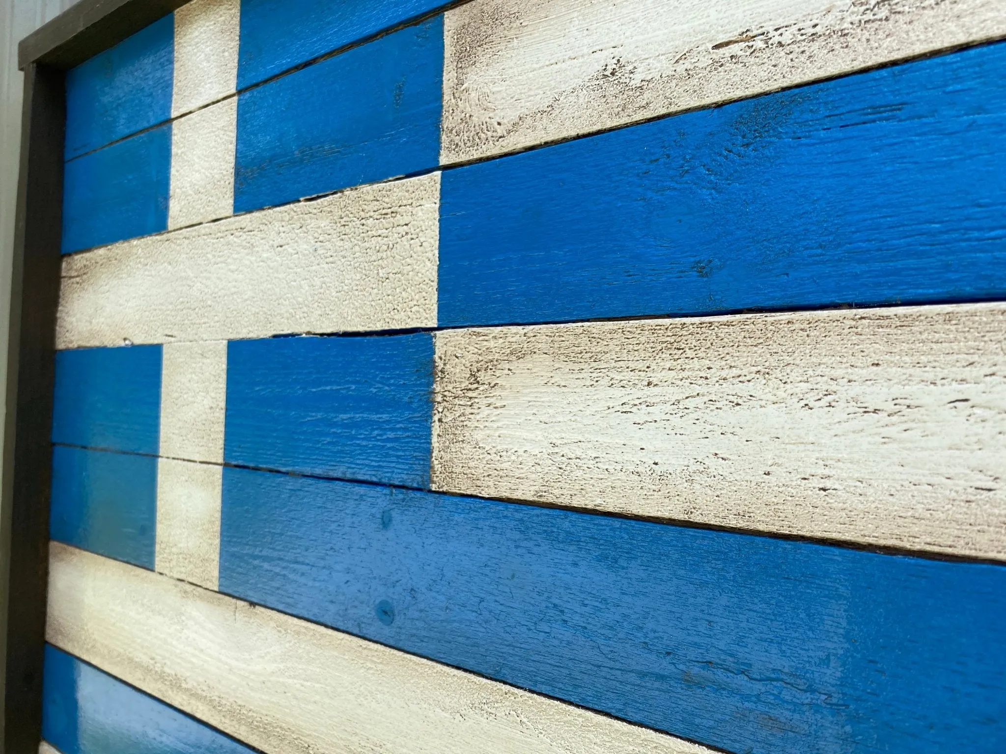 Greek/Italian Flag  - 3D with Shadow Box