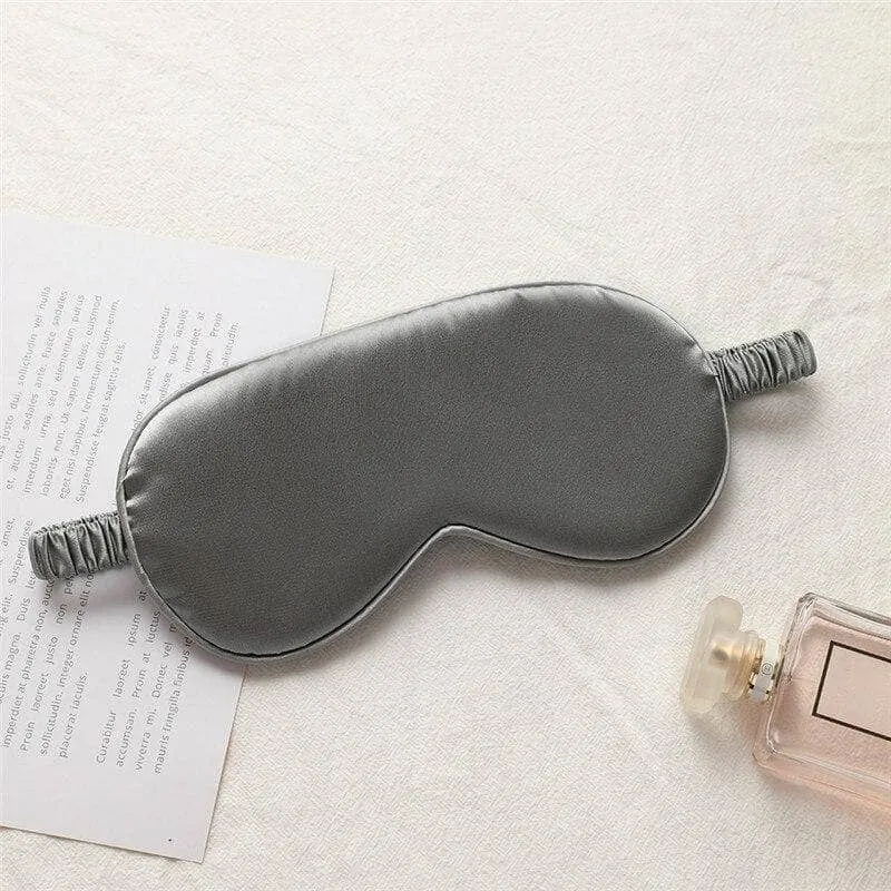 Grey Silk Sleep Mask & Face Mask Luxe Gift Set