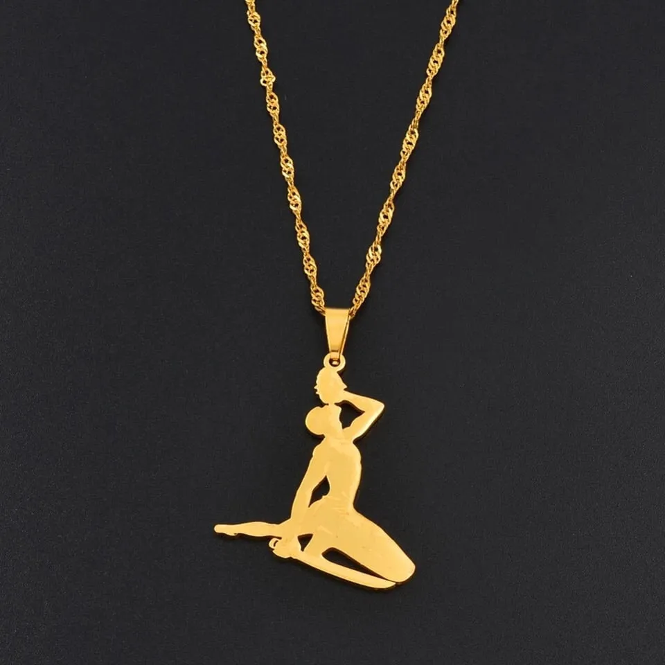 HAITI drinking girl necklace
