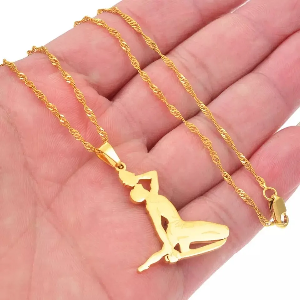 HAITI drinking girl necklace