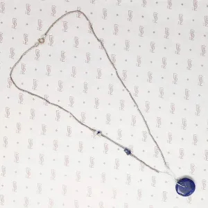 Handmade Silver Bead & Ancient Lapis Necklace by Ancient Influences