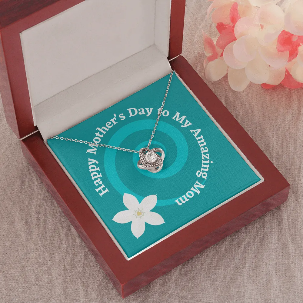 Happy Mother's Day Amazing Spiral Love Knot Necklace