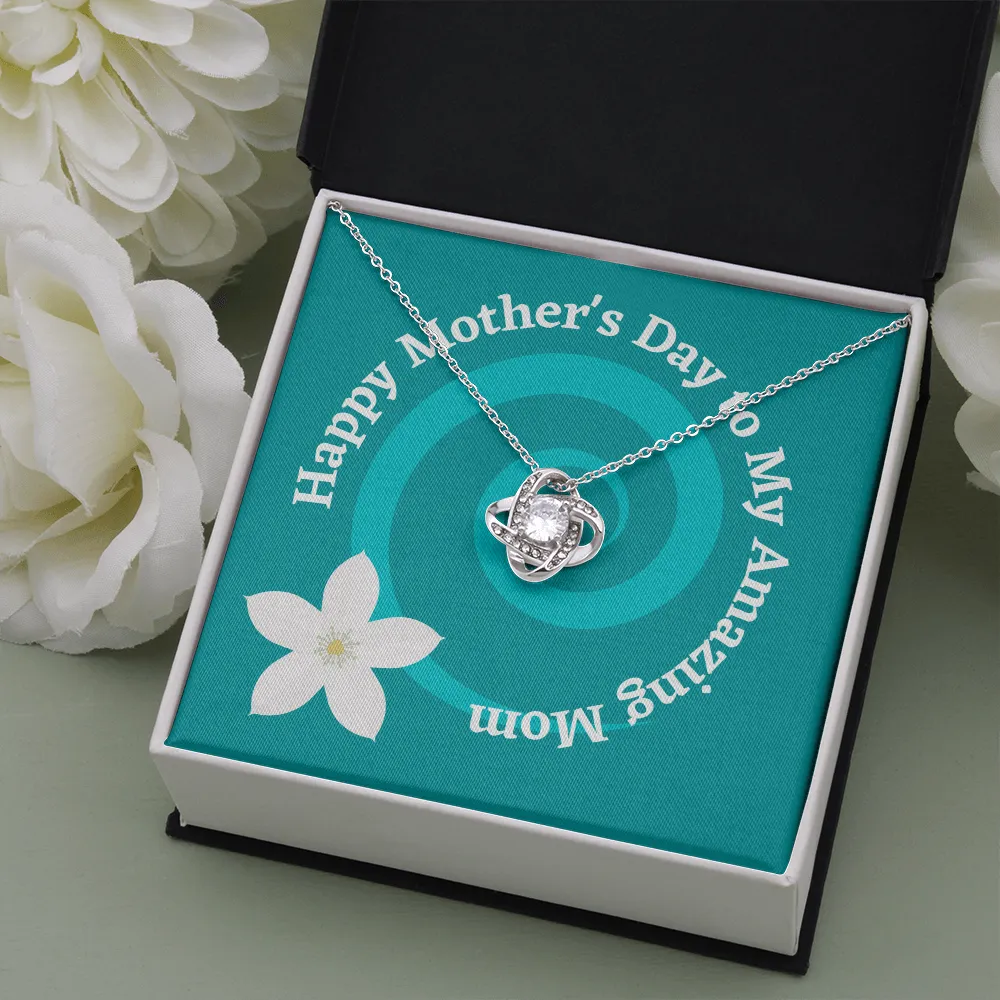 Happy Mother's Day Amazing Spiral Love Knot Necklace