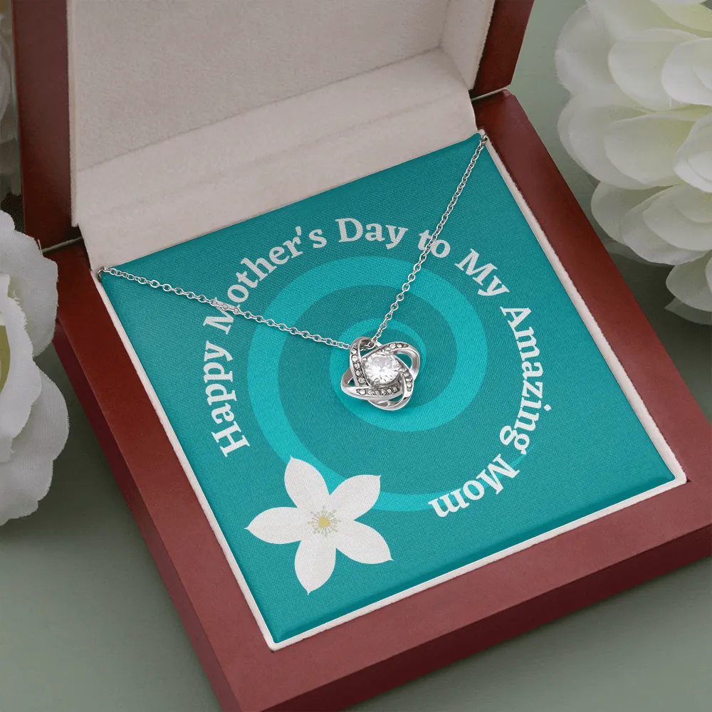 Happy Mother's Day Amazing Spiral Love Knot Necklace