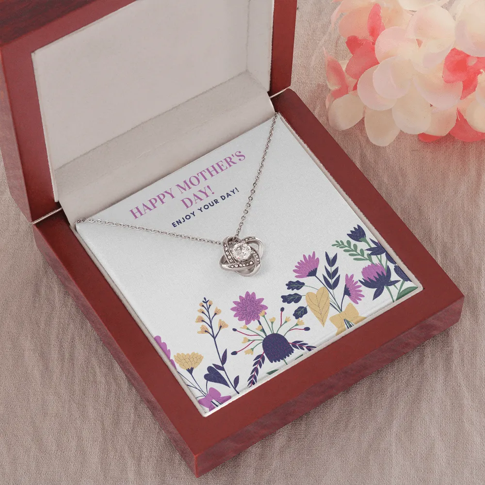 Happy Mother's Day Enjoy Love Knot Necklace