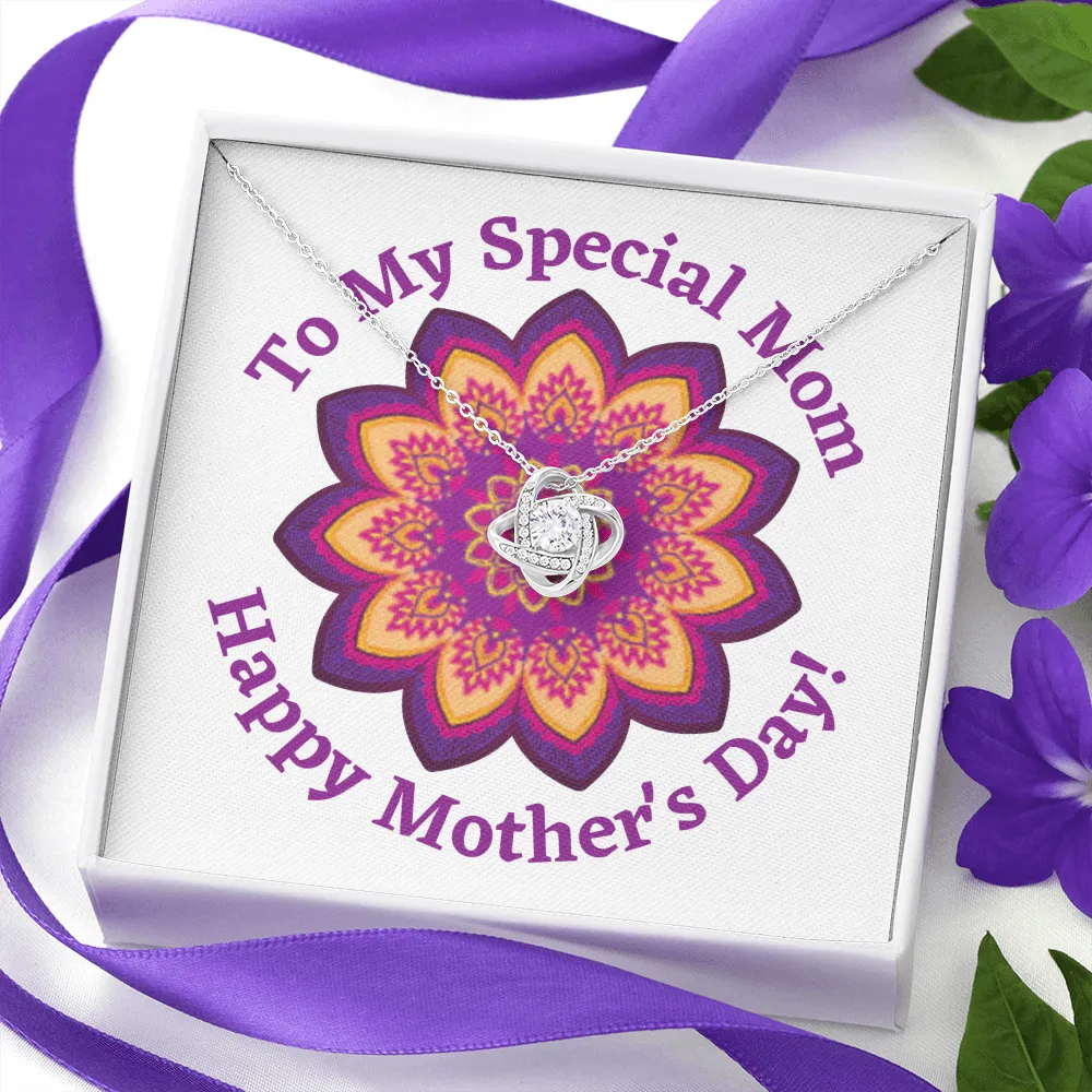 Happy Mother's Day Special Mom Love Knot Necklace