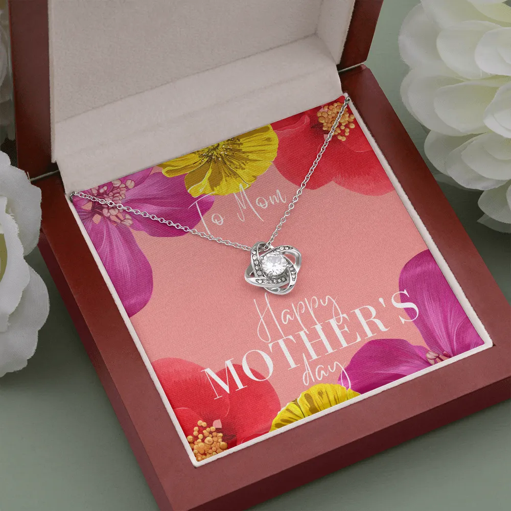 Happy Mother's Day To Mom Love Knot Necklace