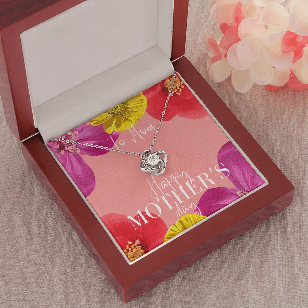 Happy Mother's Day To Mom Love Knot Necklace