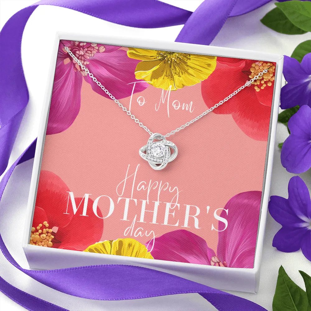 Happy Mother's Day To Mom Love Knot Necklace