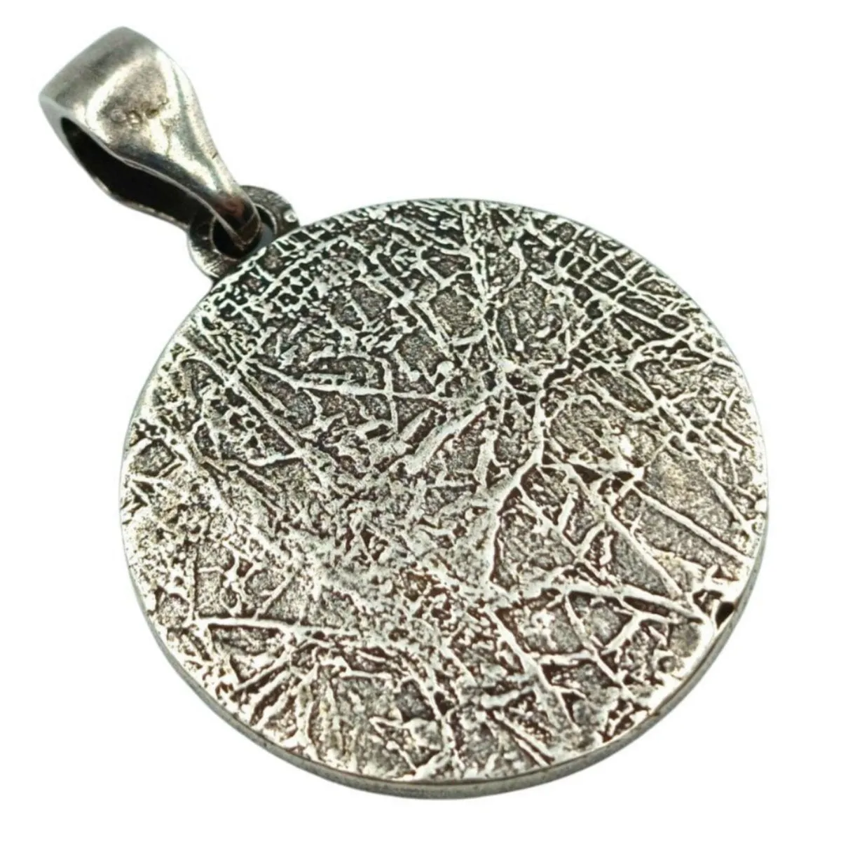 Helm of Awe in Futhark circle silver pendant