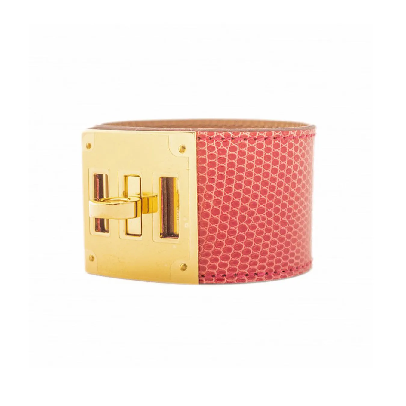 Hermes Bougainvillier Lizard Kelly Dog Gold