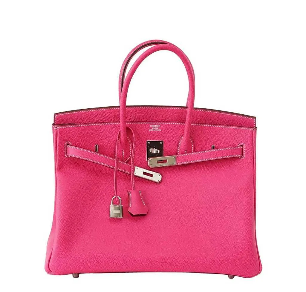 Hermès Birkin 35 Rose Tyrien Pink Bag PHW