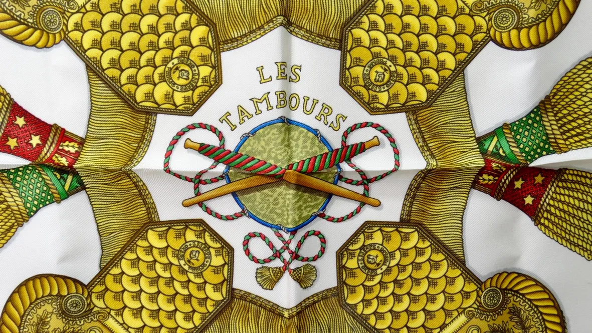 Hermès 'Les Tambours' Silk Scarf