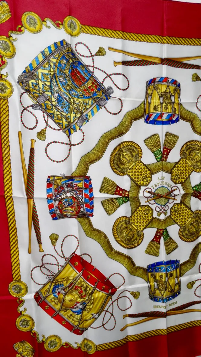 Hermès 'Les Tambours' Silk Scarf