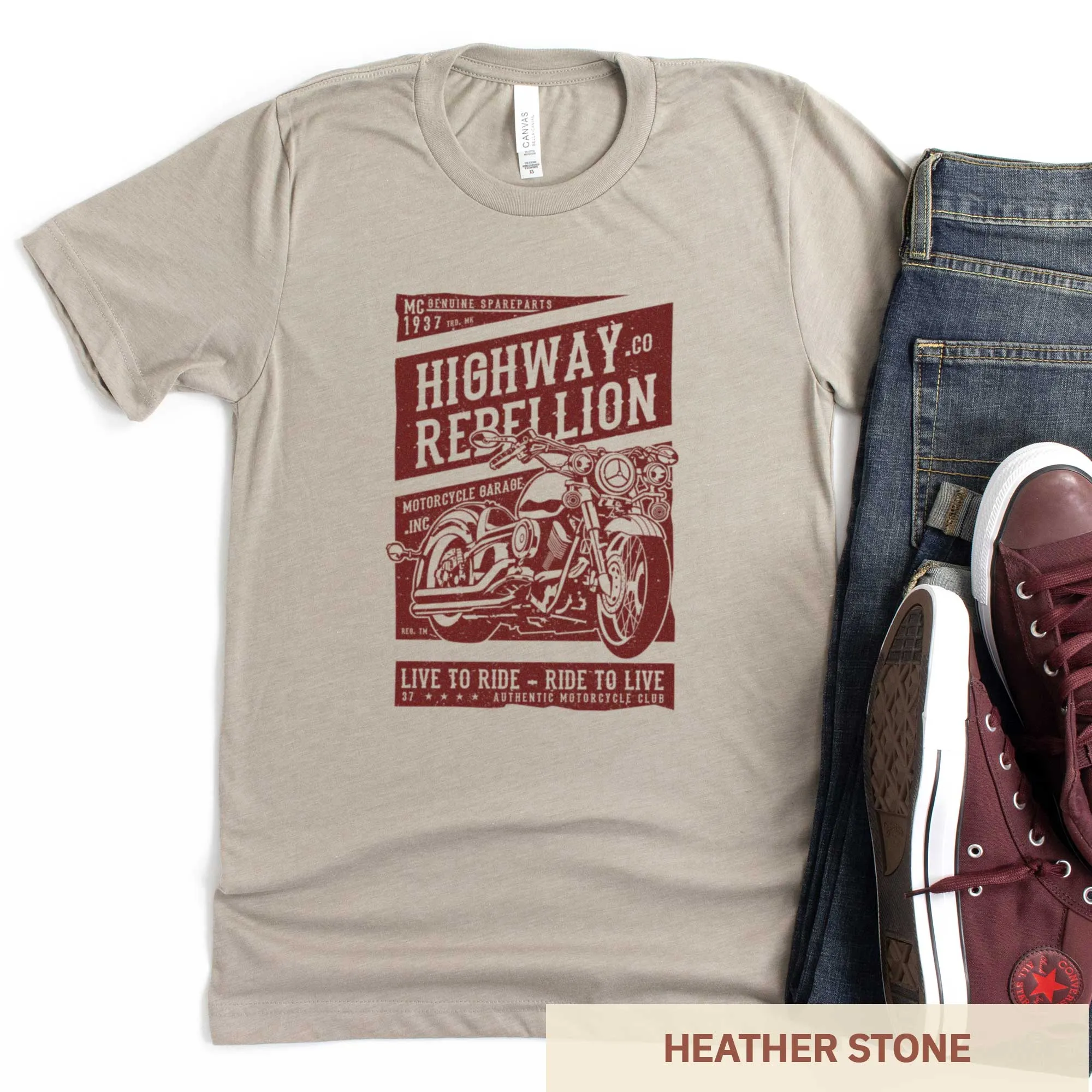 Highway Rebellion - Adult Unisex Jersey Crew Tee