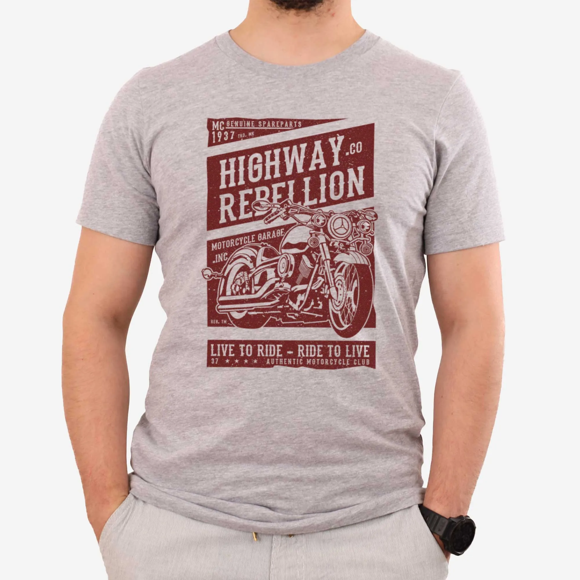 Highway Rebellion - Adult Unisex Jersey Crew Tee