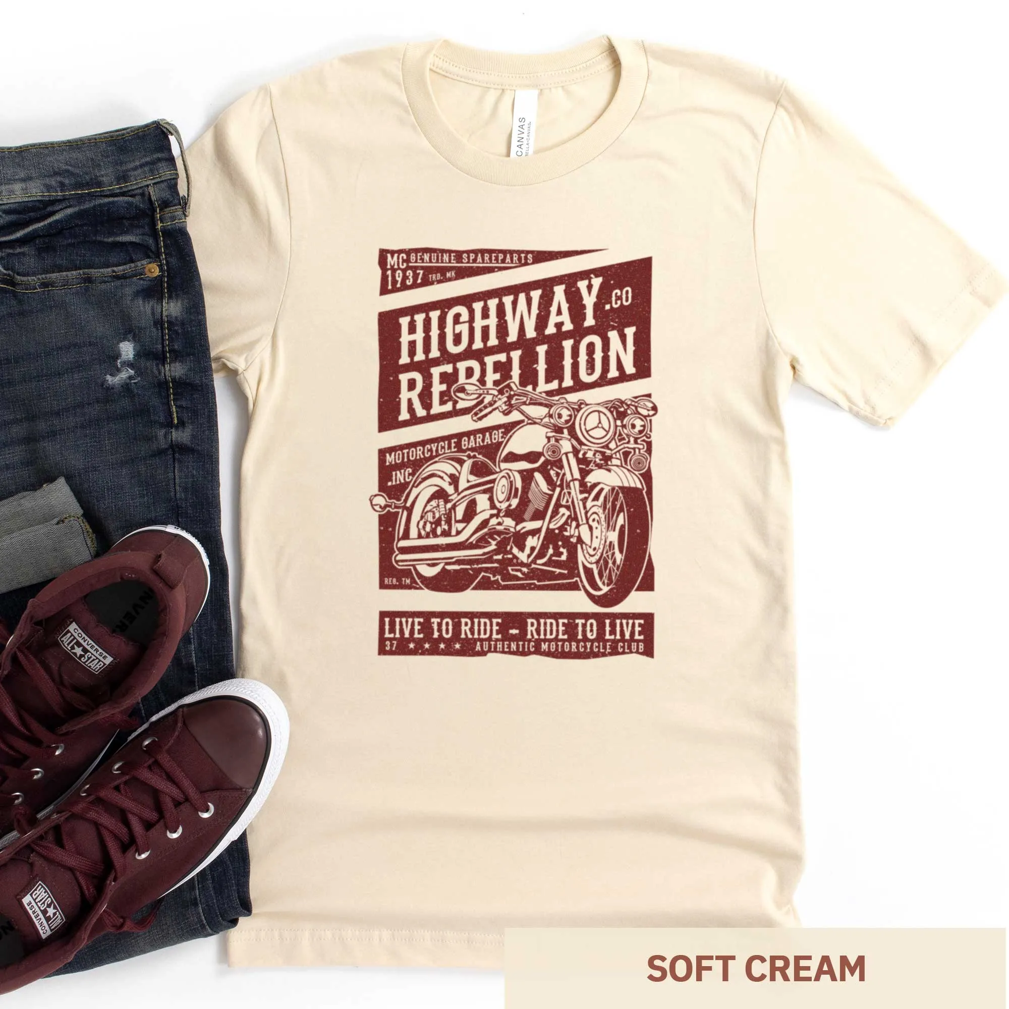 Highway Rebellion - Adult Unisex Jersey Crew Tee