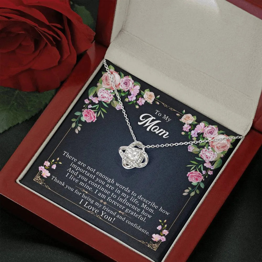 I am forever grateful for you-Love Knot Necklace for Mom