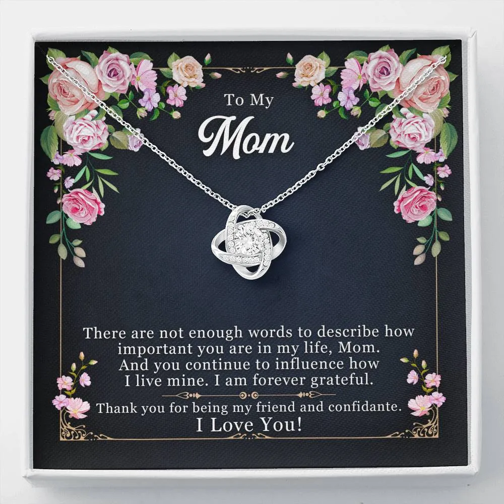 I am forever grateful for you-Love Knot Necklace for Mom