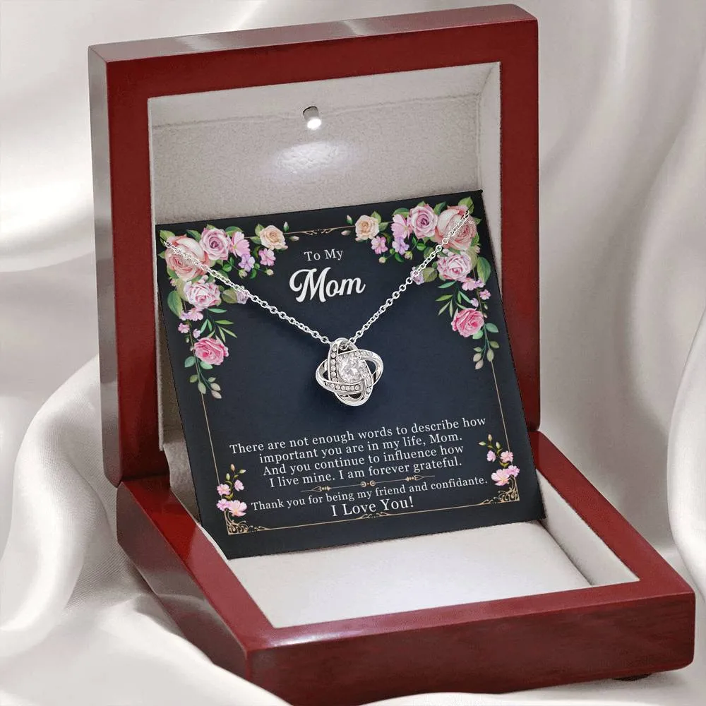 I am forever grateful for you-Love Knot Necklace for Mom