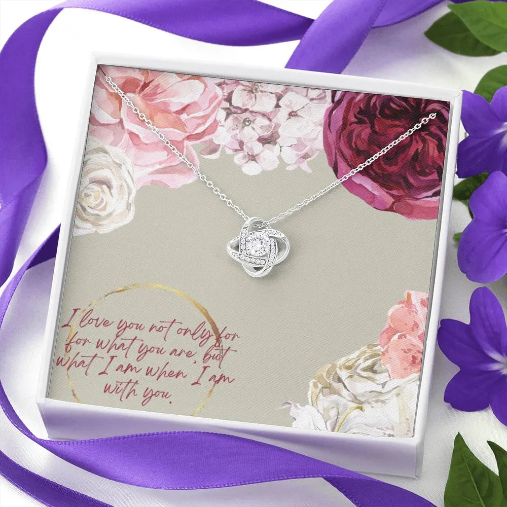 I love being with you-Love Knot Necklace for Her